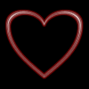 Gif animé coeur noir et rouge